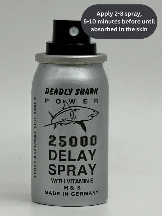 Deadly Shark 25000 Delay Spray - Long Lasting Excitement